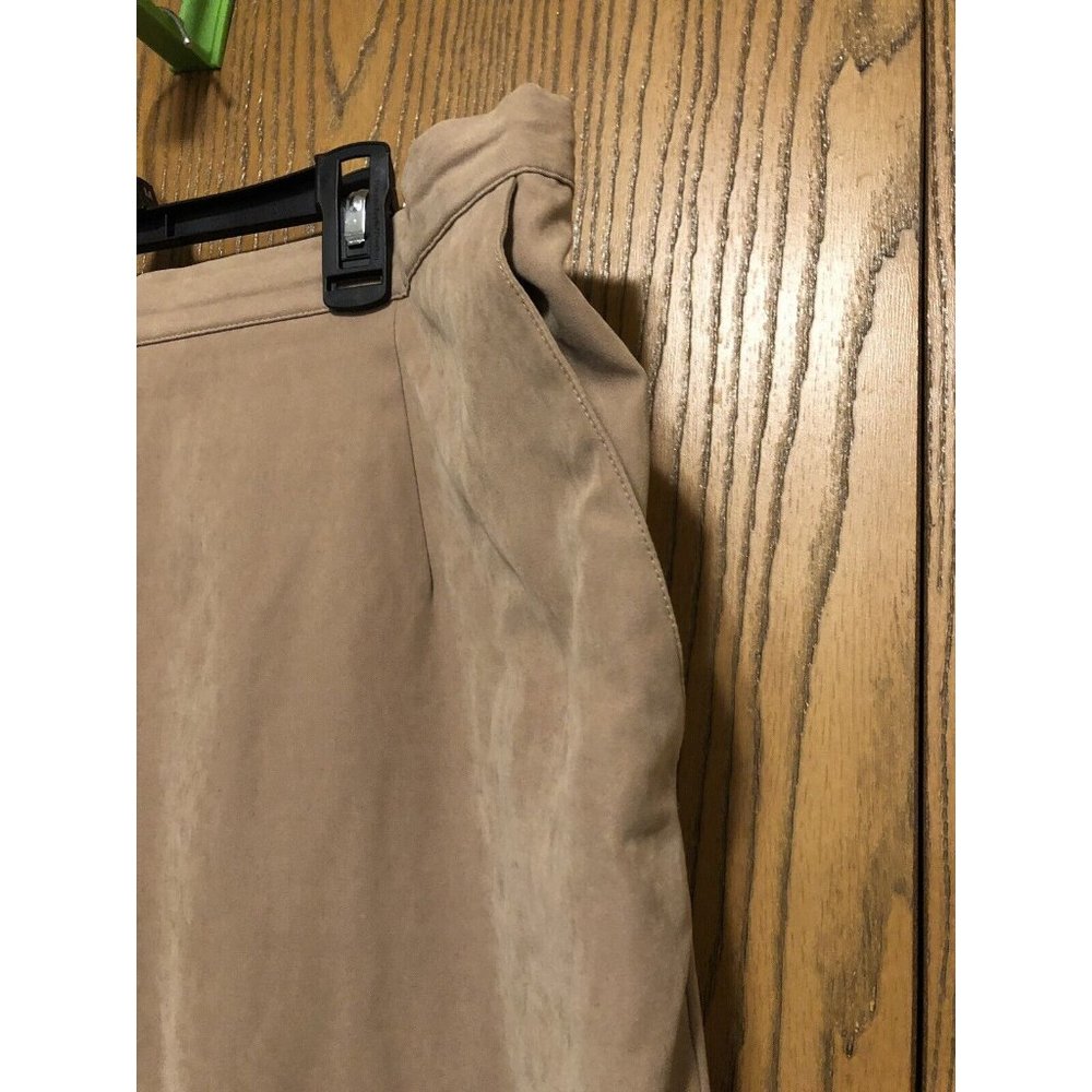 Alfred Dunner Pants Womens Size 18W Brown Faux Seude Lined 27" Inseam - Picture 5 of 10